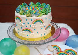 Tarta de colores del arcoíris
