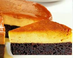 Chocoflan frío sin cocción