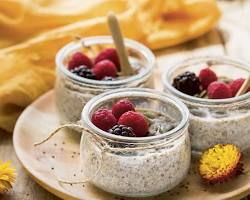 Postre con semillas de chía