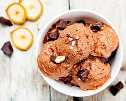 Helado de plátano y cacao