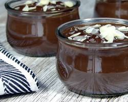 pudín de leche y cacao