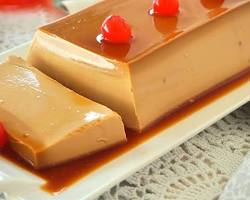 Flan de café sin horno