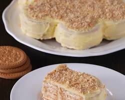 Tarta fría de galletas María y flan: ¡Delicia sin horno!