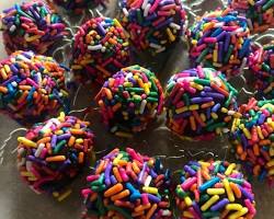 Trufas con chispas de colores