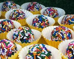 Trufas con chispas de colores